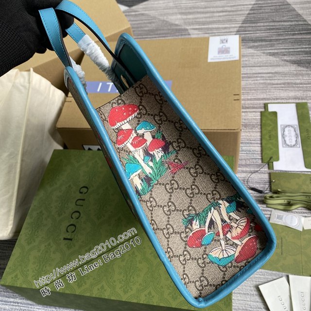 Gucci新款女包 古馳GG系列2021新款兒童托特購包購物袋 Gucci方形復古手提袋肩背包 605614  ydg3217